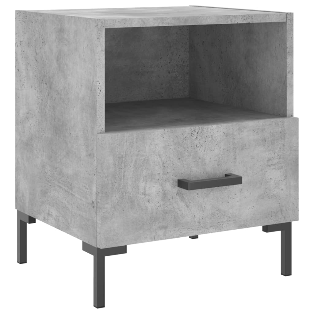 vidaXL Bedside Cabinets 2 pcs Concrete Grey 40x35x47.5 cm Engineered Wood 6