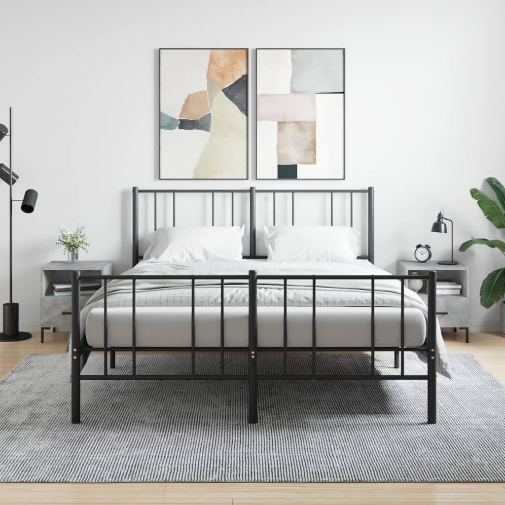 vidaXL Bedside Cabinets 2 pcs Concrete Grey 40x35x47.5 cm Engineered Wood 1