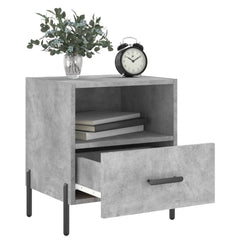 vidaXL Bedside Cabinets 2 pcs Concrete Grey 40x35x47.5 cm Engineered Wood 3