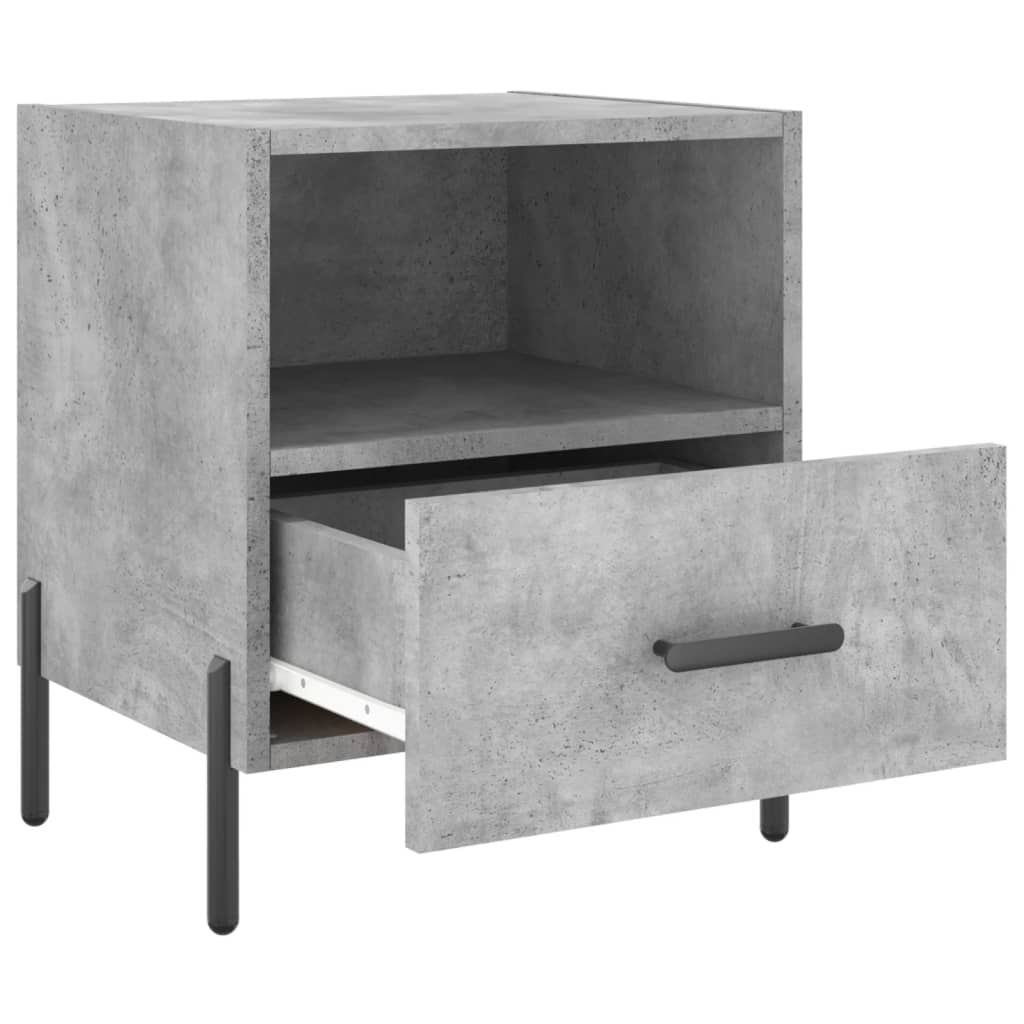 vidaXL Bedside Cabinets 2 pcs Concrete Grey 40x35x47.5 cm Engineered Wood 5