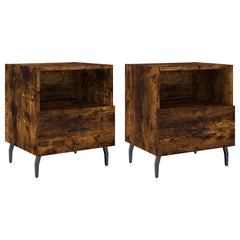 vidaXL Bedside Cabinets 2 pcs Smoked Oak 40x35x47.5 cm Engineered Wood 2