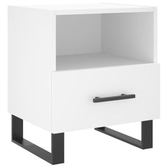 vidaXL Bedside Cabinet White 40x35x47.5 cm Engineered Wood 2