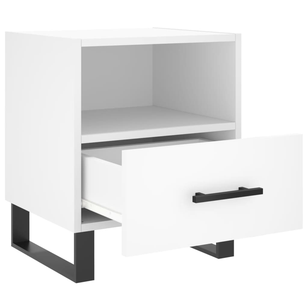 vidaXL Bedside Cabinets 2 pcs White 40x35x47.5 cm Engineered Wood 5