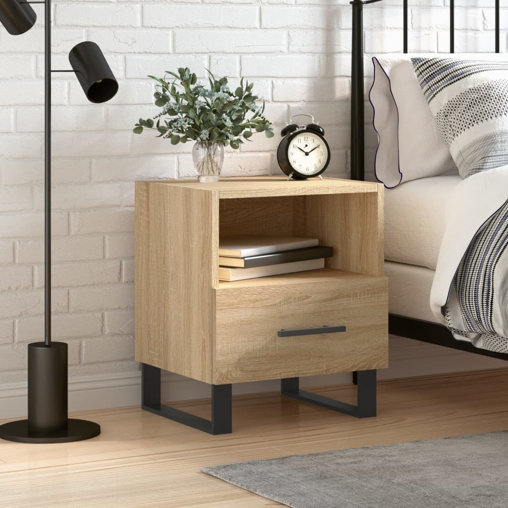 Bedside Cabinet Engineered Wood in Sonoma Oak