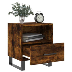 vidaXL Bedside Cabinets 2 pcs Smoked Oak 40x35x47.5 cm Engineered Wood 3