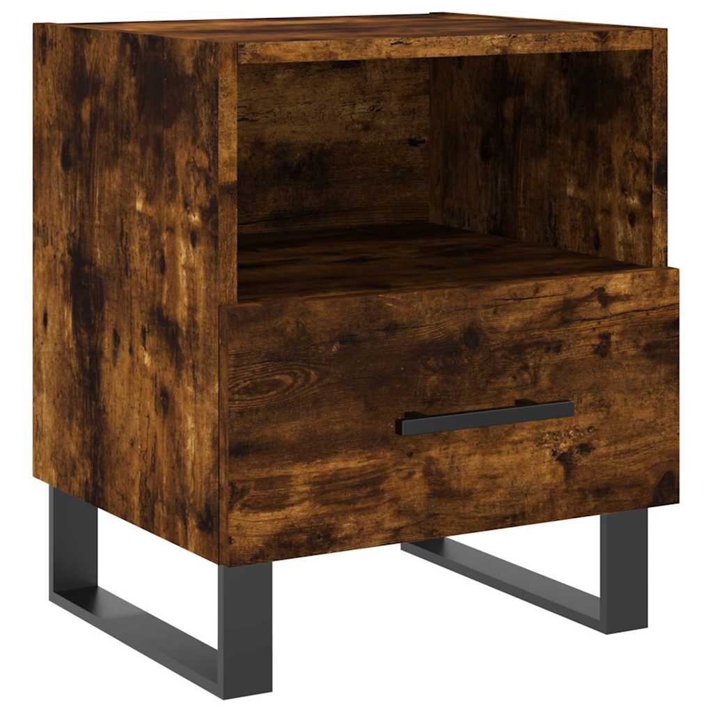 vidaXL Bedside Cabinets 2 pcs Smoked Oak 40x35x47.5 cm Engineered Wood 6