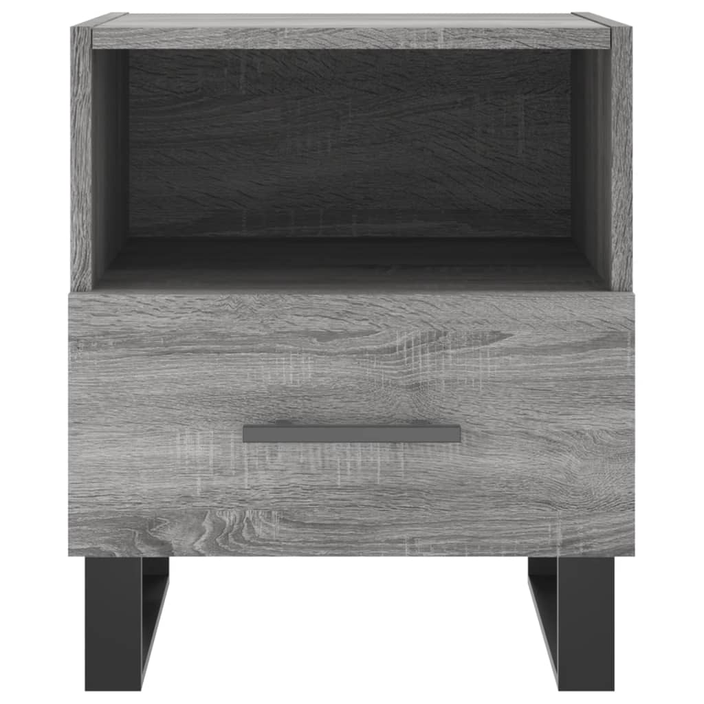 vidaXL Bedside Cabinet Grey Sonoma 40x35x47.5 cm Engineered Wood 4