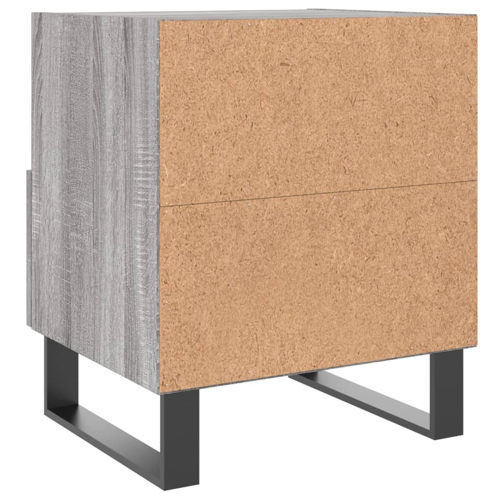 vidaXL Bedside Cabinet Grey Sonoma 40x35x47.5 cm Engineered Wood 6