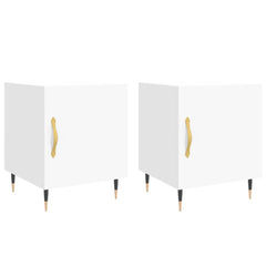 Bedside Cabinet 40x40x50 cm Engineered Wood White