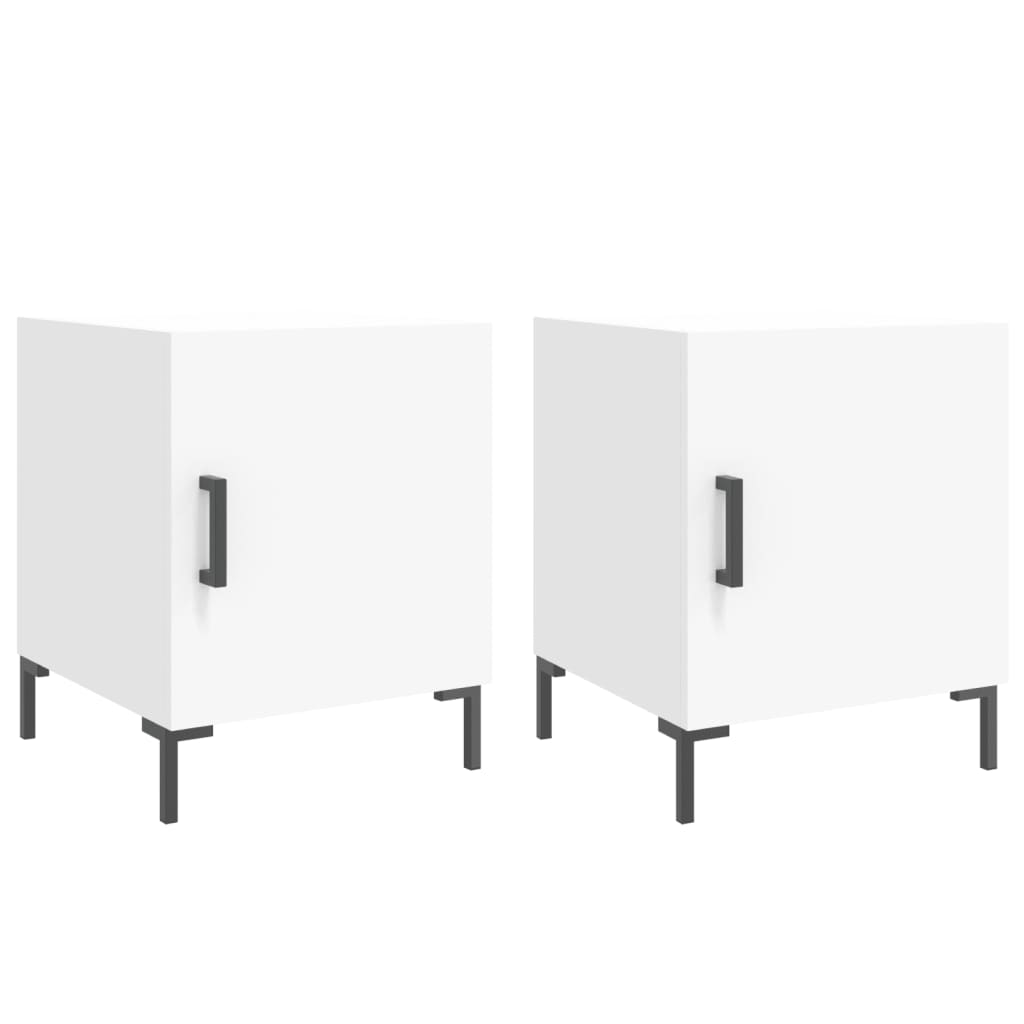 vidaXL Bedside Cabinets 2 pcs White 40x40x50 cm Engineered Wood 2