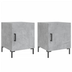 vidaXL Bedside Cabinets 2 pcs Concrete Grey 40x40x50 cm Engineered Wood 2