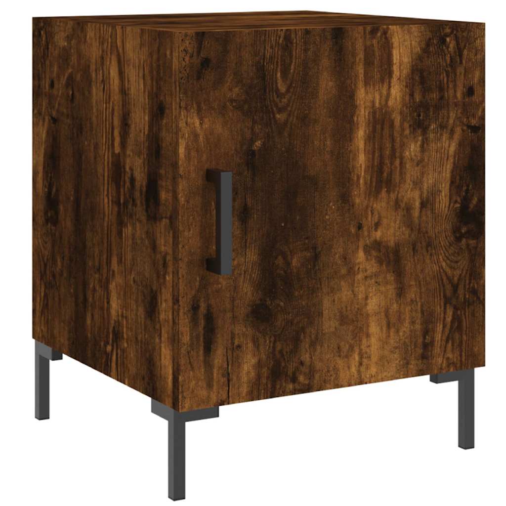 vidaXL Bedside Cabinets 2 pcs Smoked Oak 40x40x50 cm Engineered Wood 3