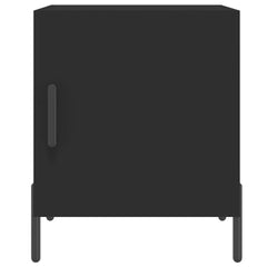 vidaXL Bedside Cabinets 2 pcs Black 40x40x50 cm Engineered Wood 6