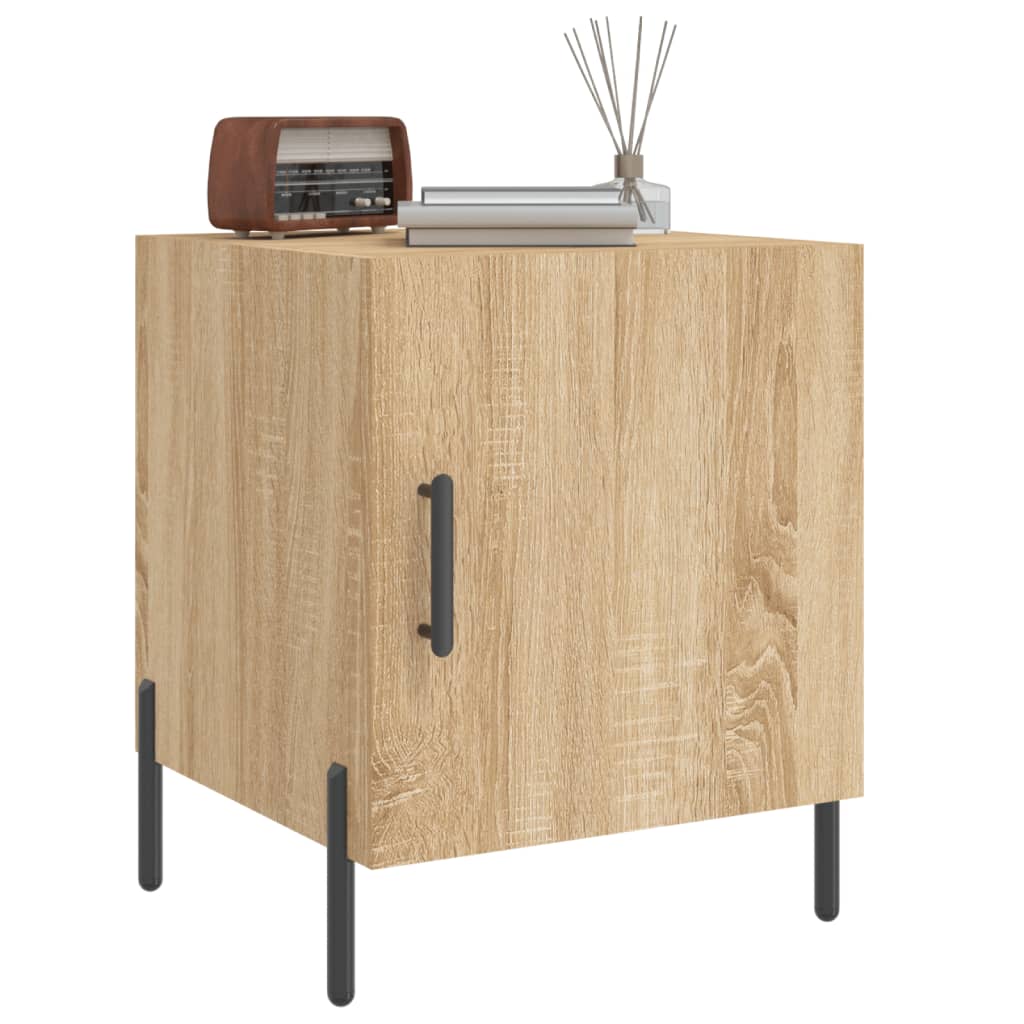 vidaXL Bedside Cabinets 2 pcs Sonoma Oak 40x40x50 cm Engineered Wood 4