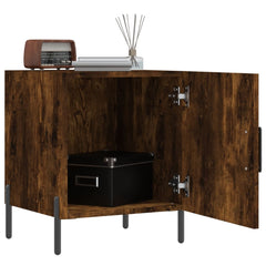 vidaXL Bedside Cabinets 2 pcs Smoked Oak 40x40x50 cm Engineered Wood 3