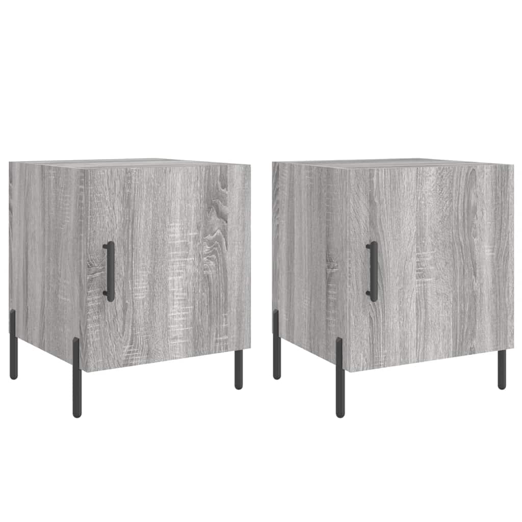 vidaXL Bedside Cabinets 2 pcs Grey Sonoma 40x40x50 cm Engineered Wood 2