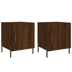 vidaXL Bedside Cabinets 2 pcs Brown Oak 40x40x50 cm Engineered Wood 2