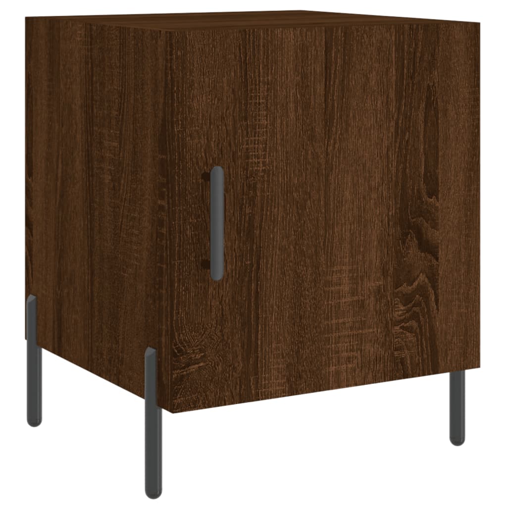 vidaXL Bedside Cabinets 2 pcs Brown Oak 40x40x50 cm Engineered Wood 5