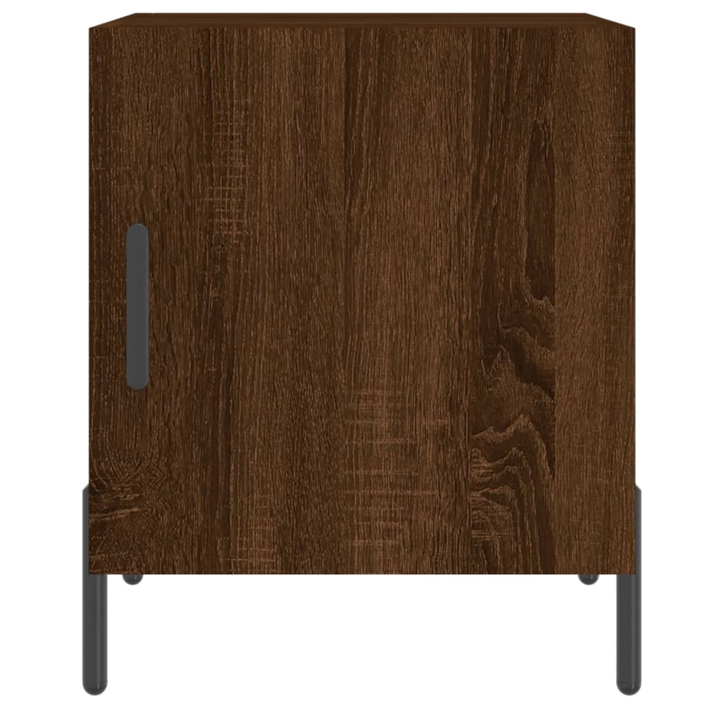 vidaXL Bedside Cabinets 2 pcs Brown Oak 40x40x50 cm Engineered Wood 6