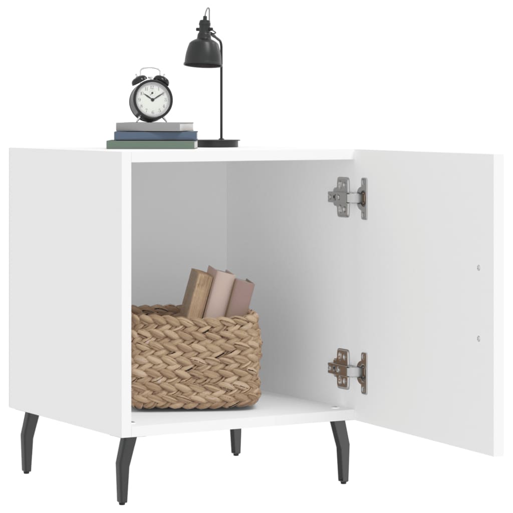 vidaXL Bedside Cabinets 2 pcs White 40x40x50 cm Engineered Wood 3