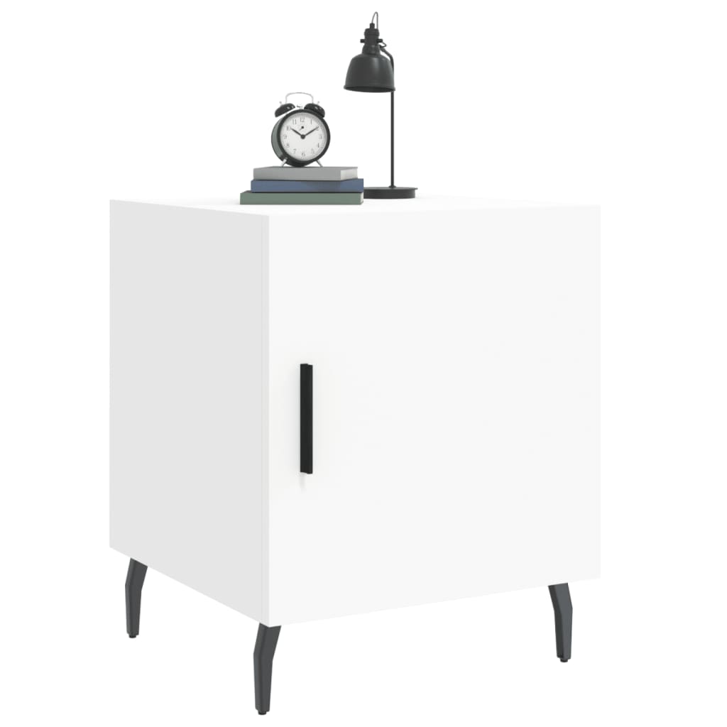 vidaXL Bedside Cabinets 2 pcs White 40x40x50 cm Engineered Wood 4