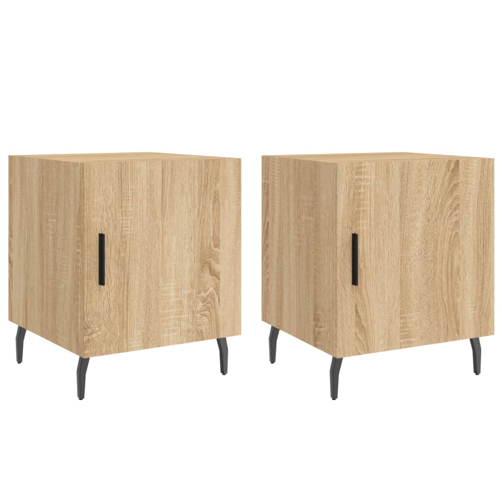 vidaXL Bedside Cabinets 2 pcs Sonoma Oak 40x40x50 cm Engineered Wood 2
