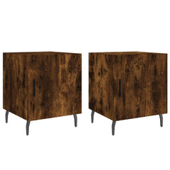 vidaXL Bedside Cabinets 2 pcs Smoked Oak 40x40x50 cm Engineered Wood 2