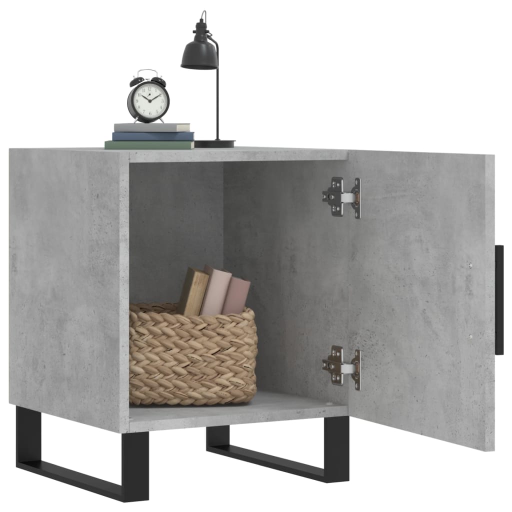vidaXL Bedside Cabinets 2 pcs Concrete Grey 40x40x50 cm Engineered Wood 3