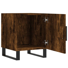 vidaXL Bedside Cabinets 2 pcs Smoked Oak 40x40x50 cm Engineered Wood 5