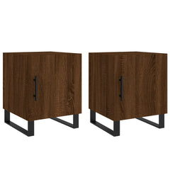 vidaXL Bedside Cabinets 2 pcs Brown Oak 40x40x50 cm Engineered Wood 2