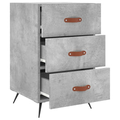 vidaXL Bedside Cabinet Concrete Grey 40x40x66 cm Engineered Wood 5