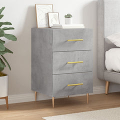 Bedside Cabinet 40x40x66 cm Engineered Wood Concrete grey