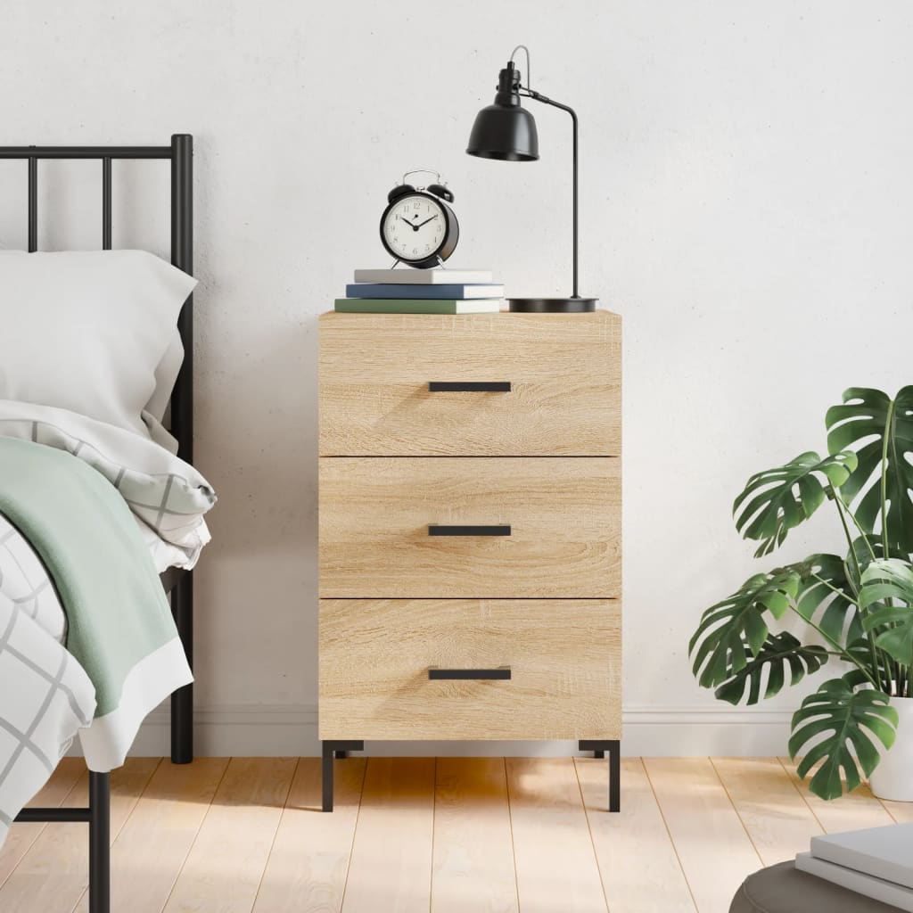 Bedside Cabinet 40x40x66 cm Engineered Wood Sonoma oak