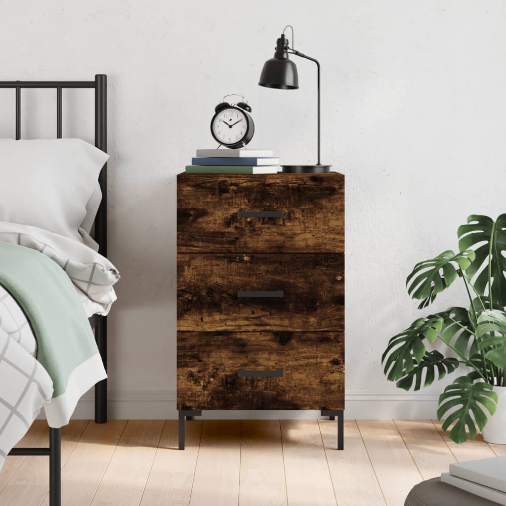 Bedside Cabinet 40x40x66 cm Engineered Wood Smoked oak