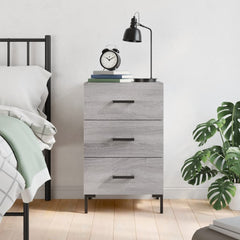Bedside Cabinet 40x40x66 cm Engineered Wood Grey sonoma
