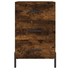 vidaXL Bedside Cabinet Smoked Oak 40x40x66 cm Engineered Wood 5