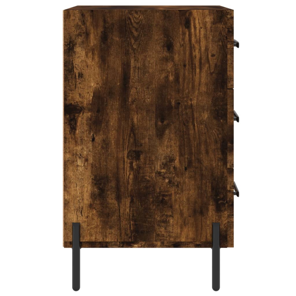 vidaXL Bedside Cabinet Smoked Oak 40x40x66 cm Engineered Wood 6