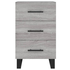 vidaXL Bedside Cabinet Grey Sonoma 40x40x66 cm Engineered Wood 5