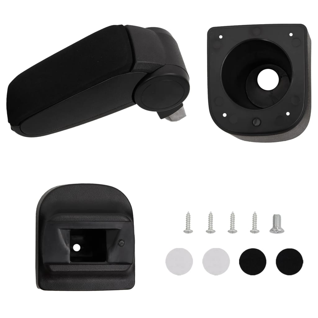 vidaXL Car Armrest for VW POLO 6R/6C (2009-2017) Black 12x34x(35-47) cm ABS 1