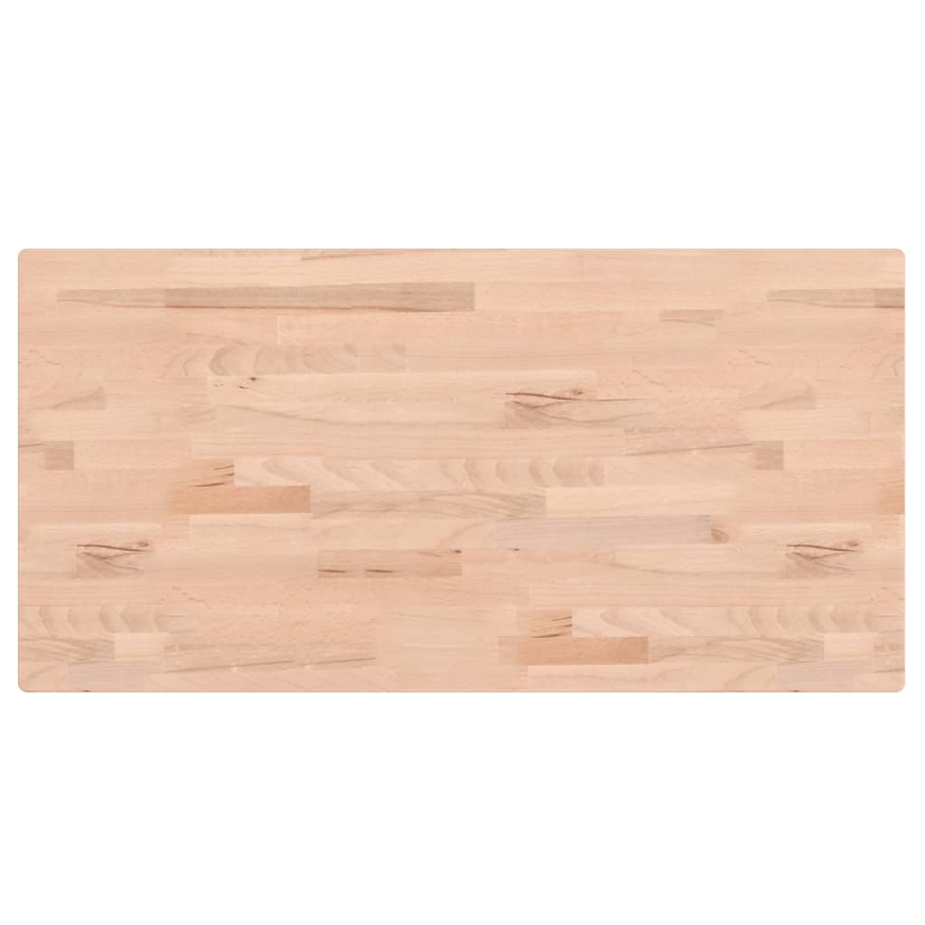 vidaXL Table Top 80x40x1.5 cm Rectangular Solid Wood Beech 2
