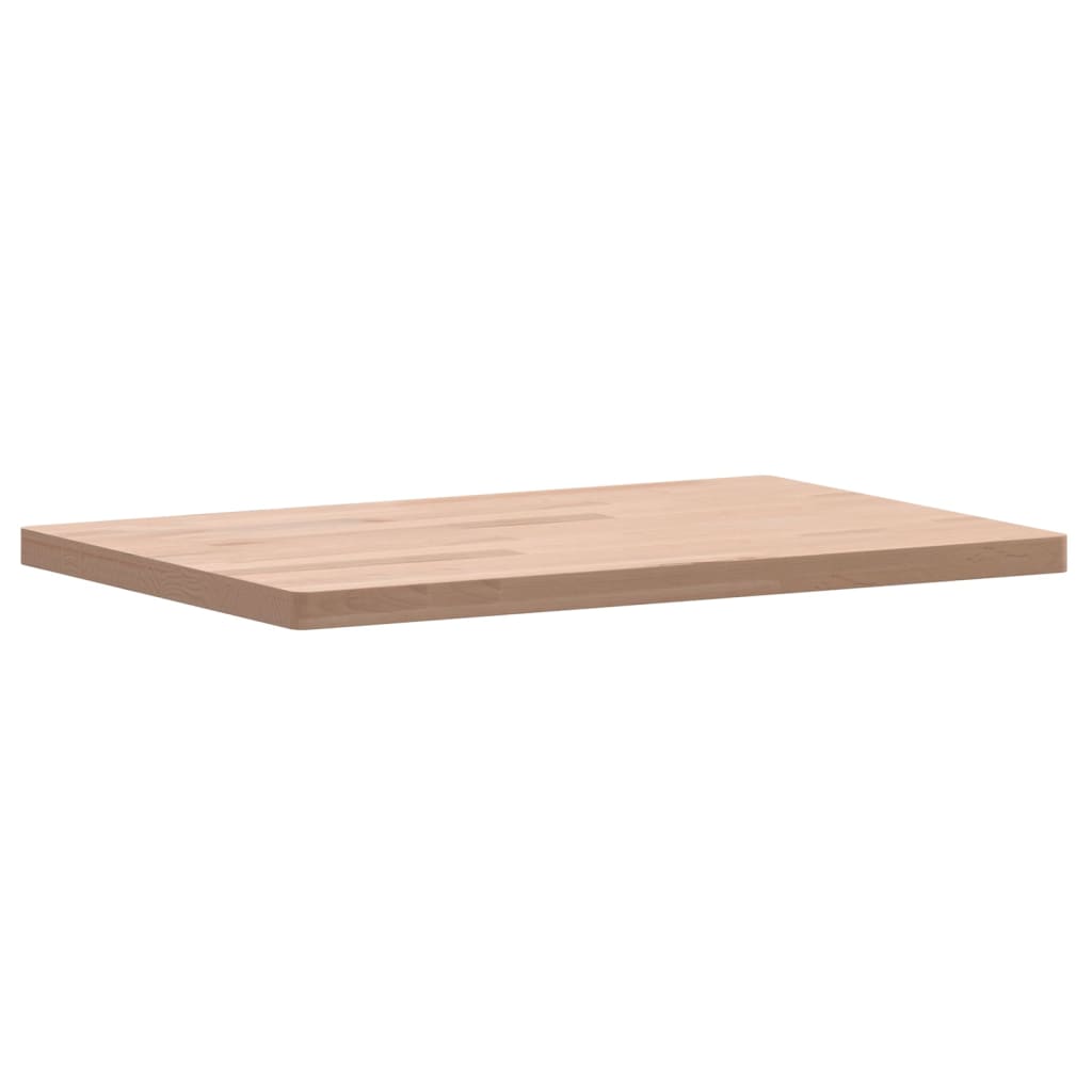 vidaXL Table Top 60x40x2.5 cm Rectangular Solid Wood Beech 3