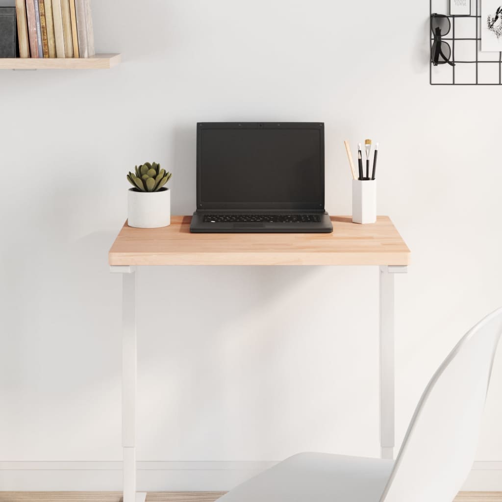 vidaXL Table Top 60x40x2.5 cm Rectangular Solid Wood Beech 1