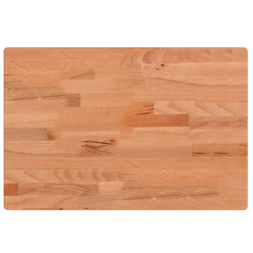 vidaXL Table Top 60x40x4 cm Rectangular Solid Wood Beech 2