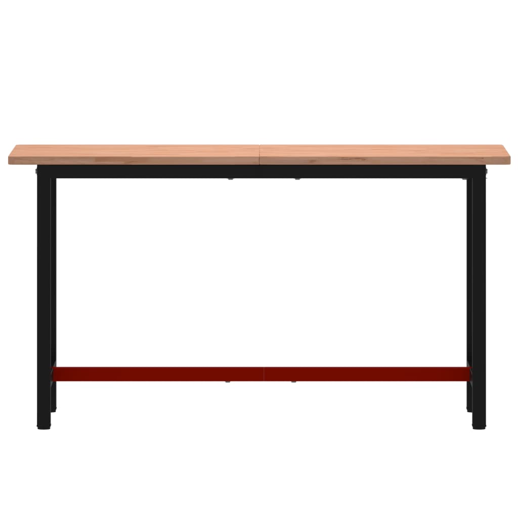 Workbench 80x55x81,5 cm Solid Wood Beech and Metal 150 x 55 x 81.5 cm