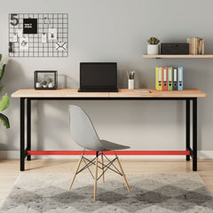 Workbench 80x55x81,5 cm Solid Wood Beech and Metal 180 x 55 x 81.5 cm