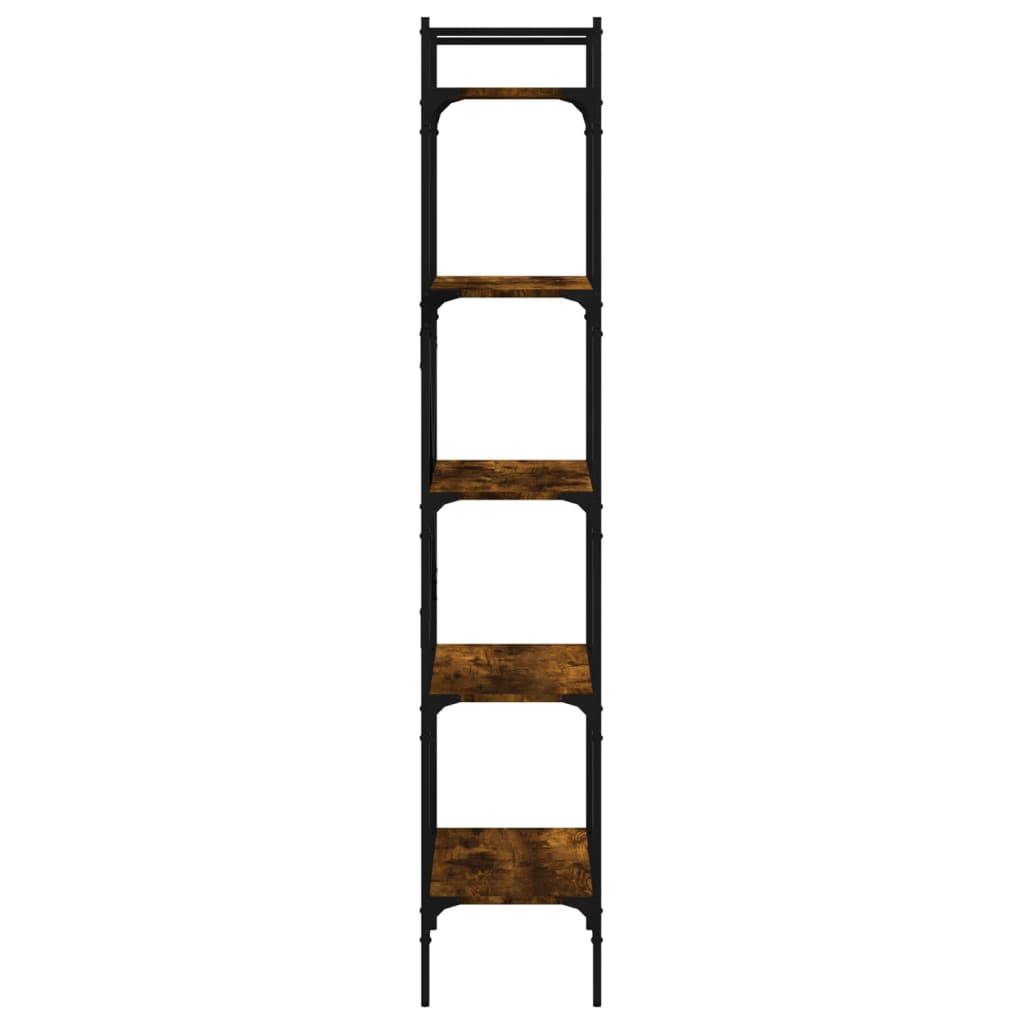 vidaXL Bookcase 5-Tier Smoked Oak 56x31,5x174 cm Engineered Wood 5