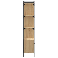vidaXL Bookcase with Door Sonoma Oak 44.5x30x154.5 cm Engineered Wood 5
