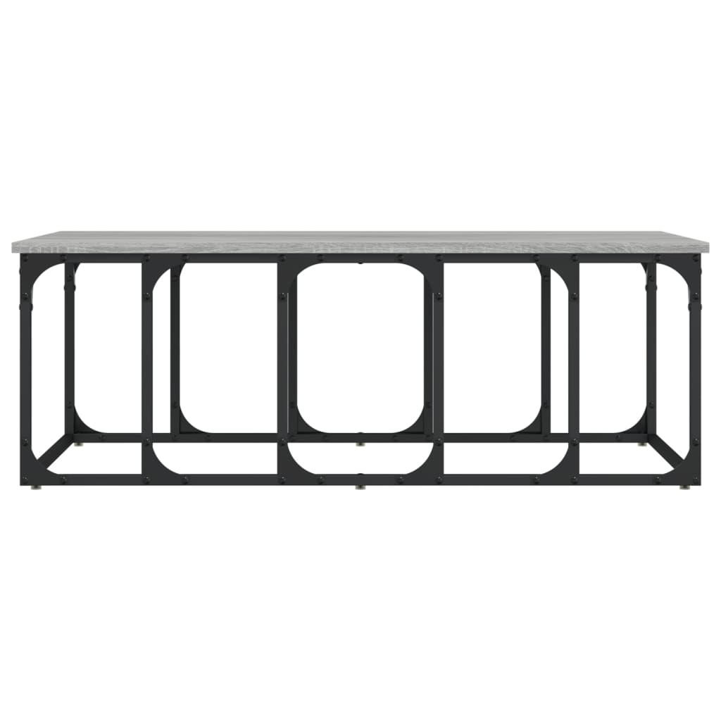 vidaXL Coffee Table Grey Sonoma 100x50x35.5 cm Engineered Wood 4