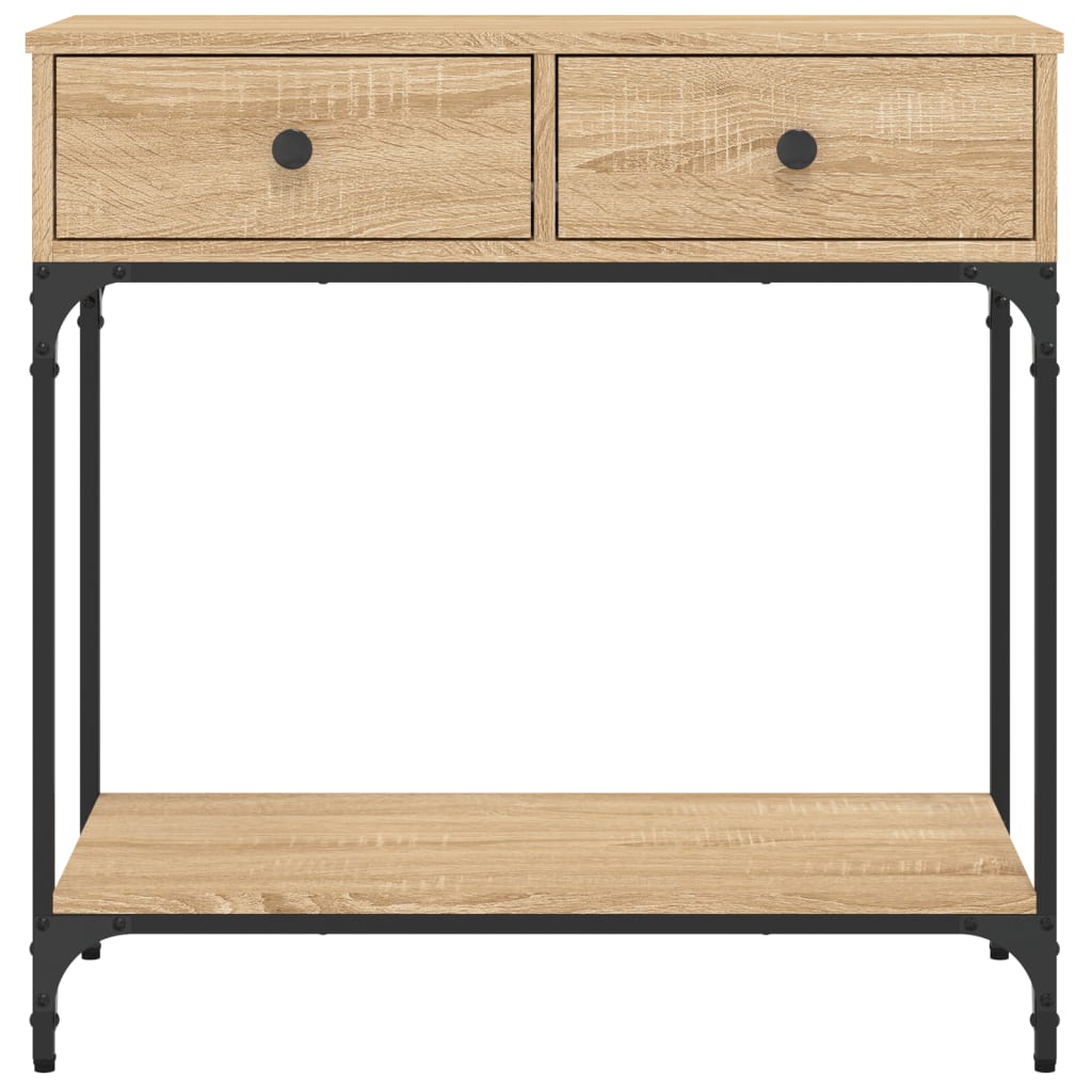 vidaXL Console Table Sonoma Oak 75x34,5x75 cm Engineered Wood 6