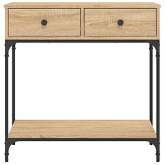 vidaXL Console Table Sonoma Oak 75x34,5x75 cm Engineered Wood 6